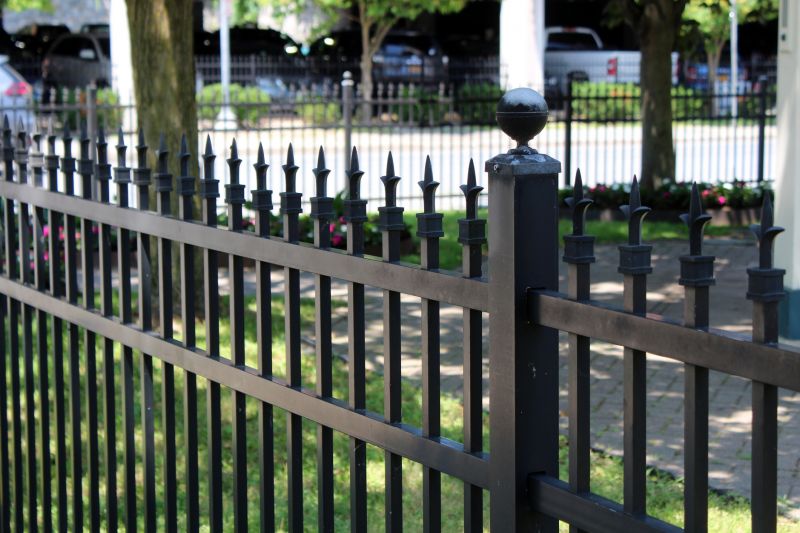 Black Iron Fence Installation detail