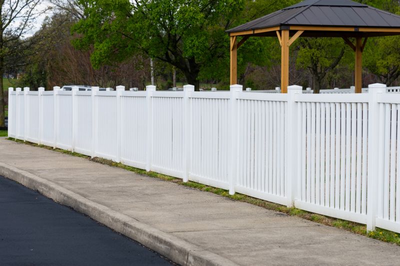 Tan Pvc Fence Installation